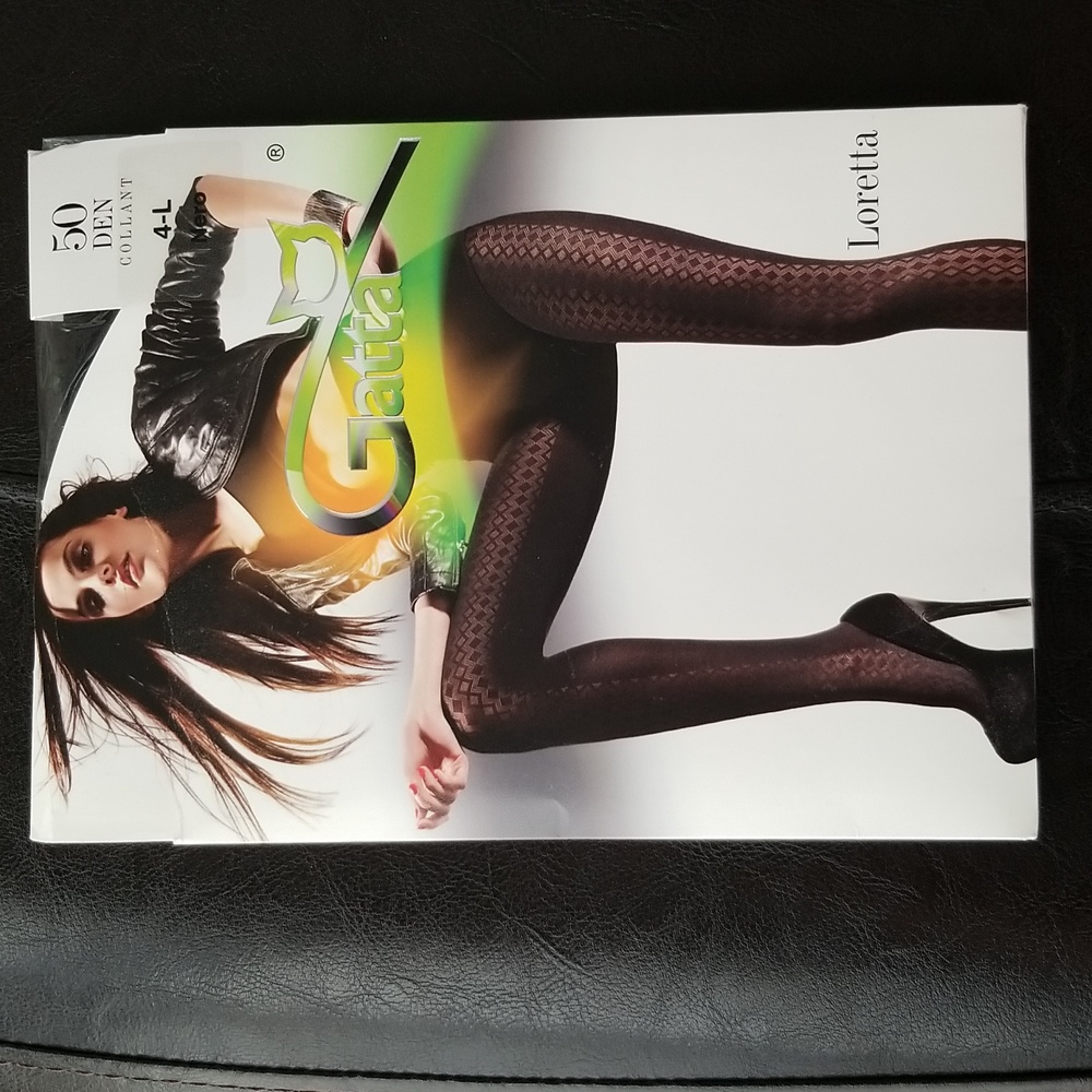 Gatta tights. Patterned. Nero. Size 4-L